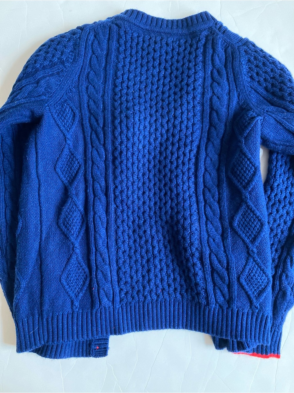 Mini boden navy cable cardigan 11 12 EUC - Picture 2 of 3